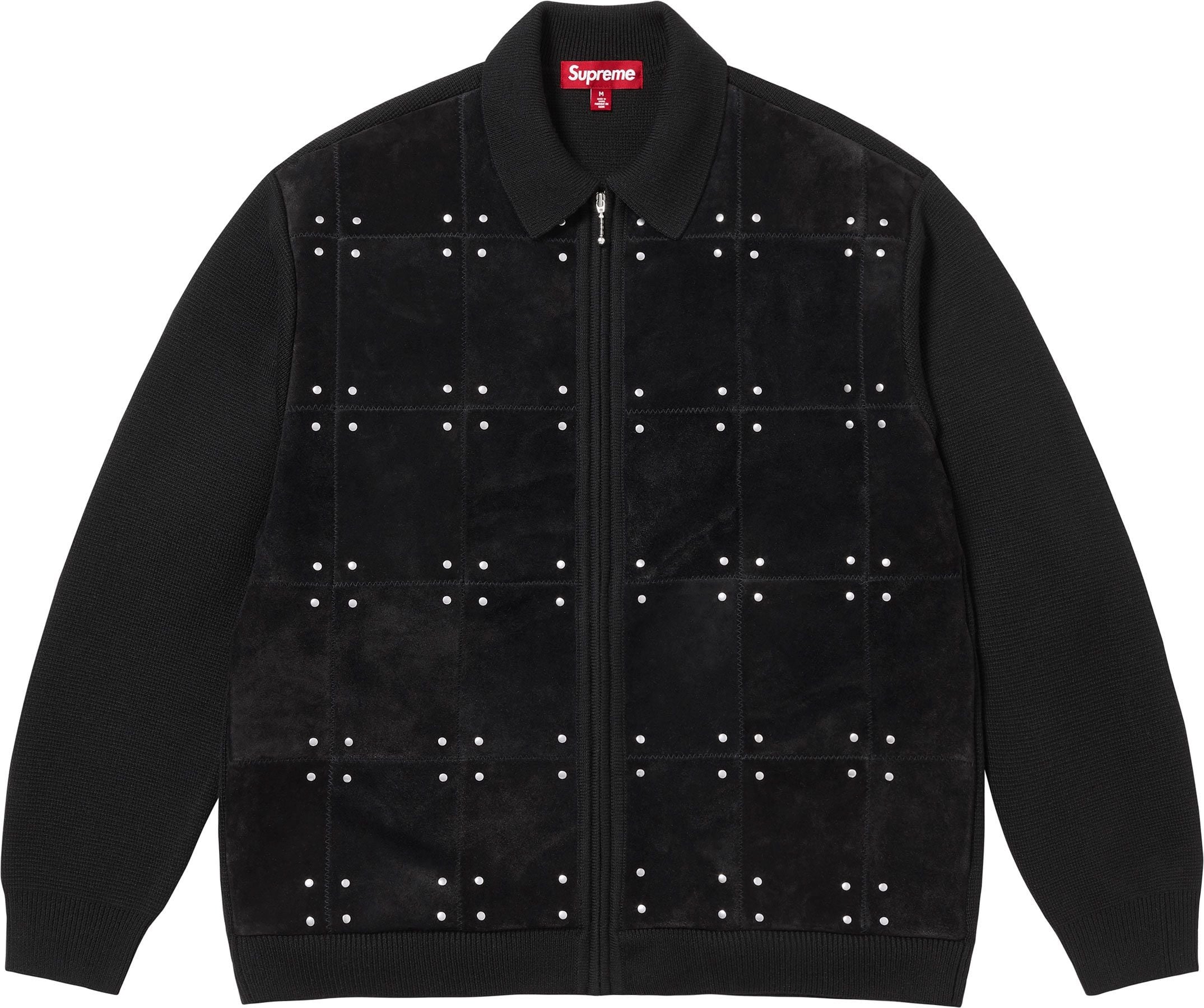 Studded Suede Zip Up Cardigan view 3